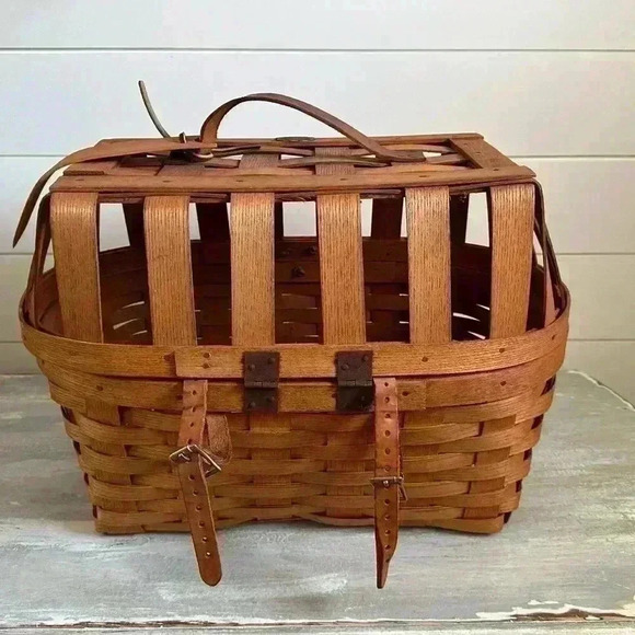 BICYCLE PET BASKET PETERBORO BASKET CO. 150 YEAR ANNIVERSARY RARE - Picture 3 of 10